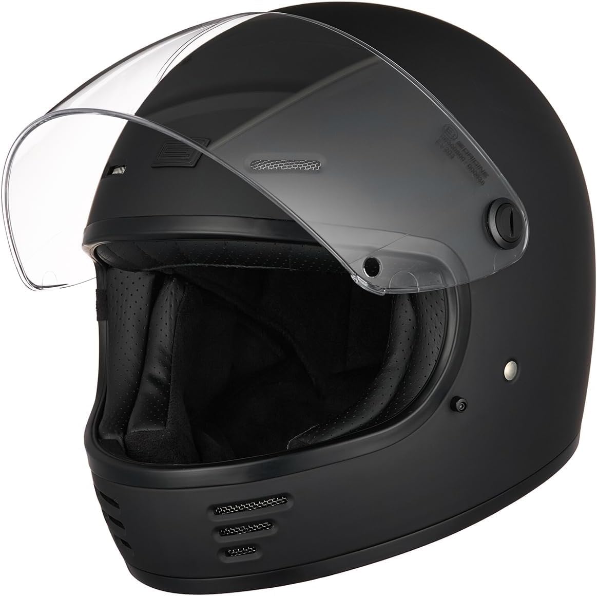 CASCO INTEGRALE RETRO' VINTAGE CUSTOM ORIGINE OMEGA NERO OPACO XL 61/62