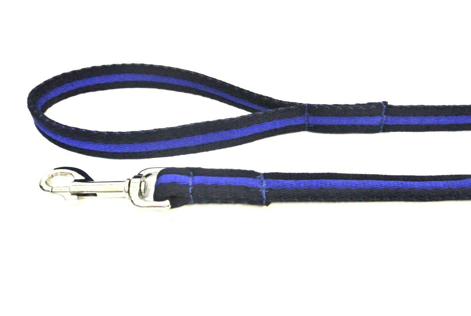 Short Dog Lead Walking Leash Training Close Control 45" 76" Long In 25mm Soft Air Webbing (Navy/Royal Blue, 76" (1.9 Metres)) โ image 1