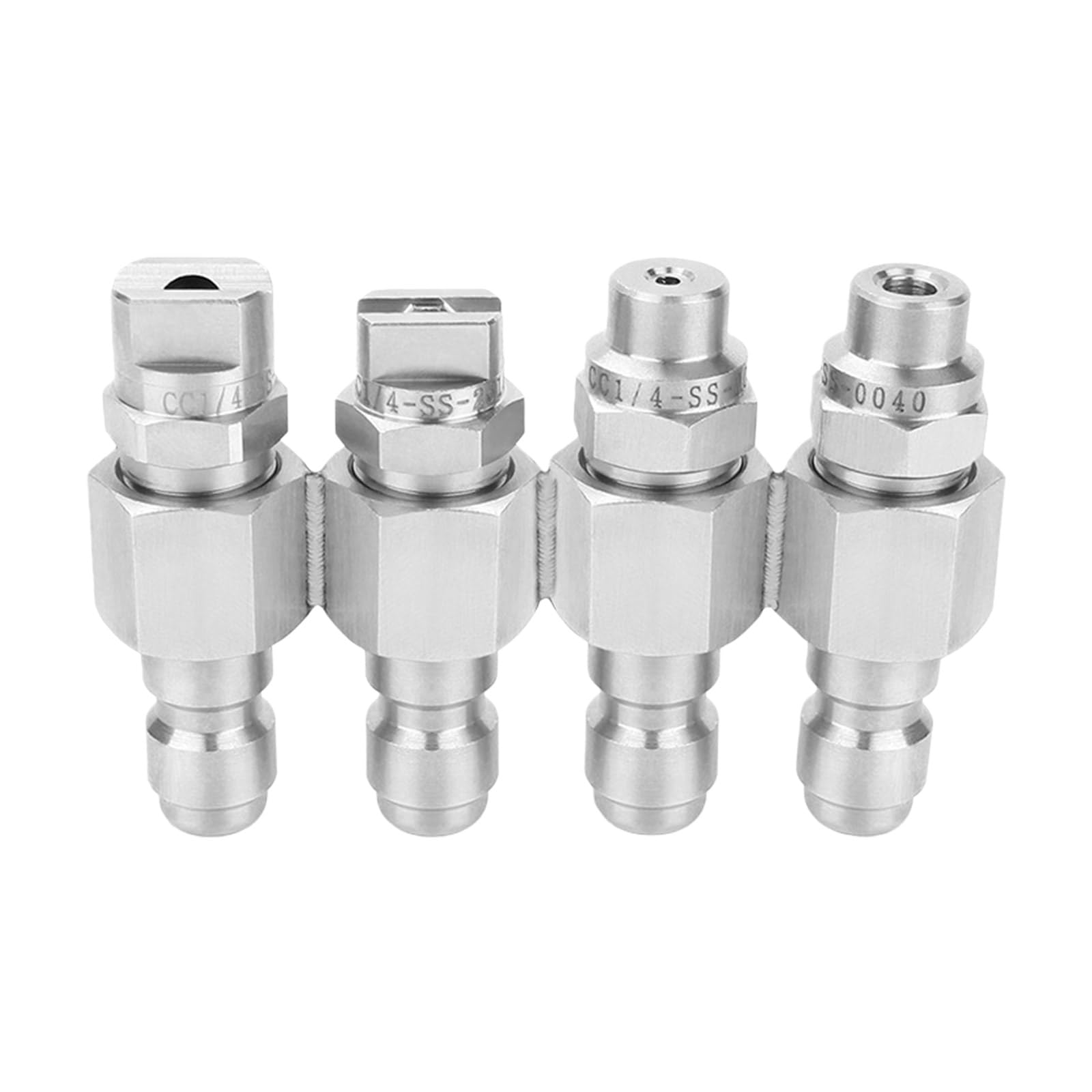 Hsioluted Multipurpose High Pressure Washer Nozzle 4 In 1 Adjustable Sprayer Angled Stainless Steel For Outdoor Cleaning Accessories High Pressure Washer Nozzle