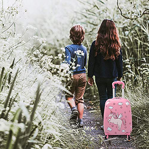 Sandinrayli Kid Luggage Set For Girls, 12 Inch Backpack & 16 Inch Kid Carry On Suitcase With Spinner Wheels thumb #6
