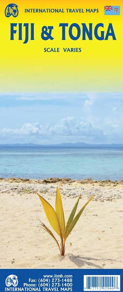 Fiji &amp; Tonga Travel Reference Map - 2025 Edi