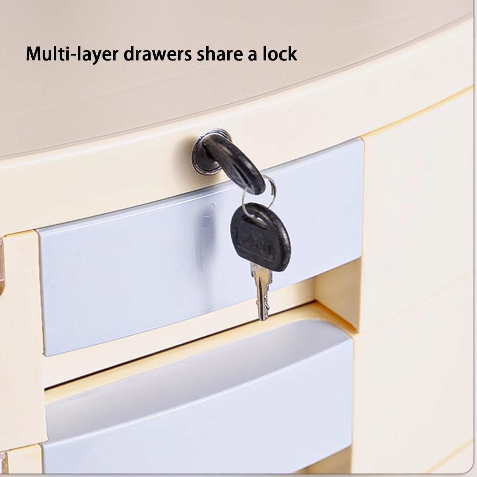 Archivador De 4 Cajones Con Cerradura, Organizador Para Documentos A4, Archivador Móvil Multicapa Para Oficina Y Hogar Caja De Archivo Segura.