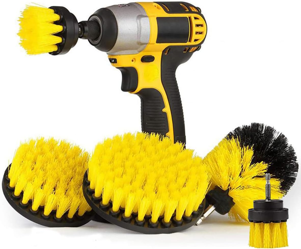 5 Pack Drill Brush Attachment Set, 1/4in Power Scrubber Cleaning ...