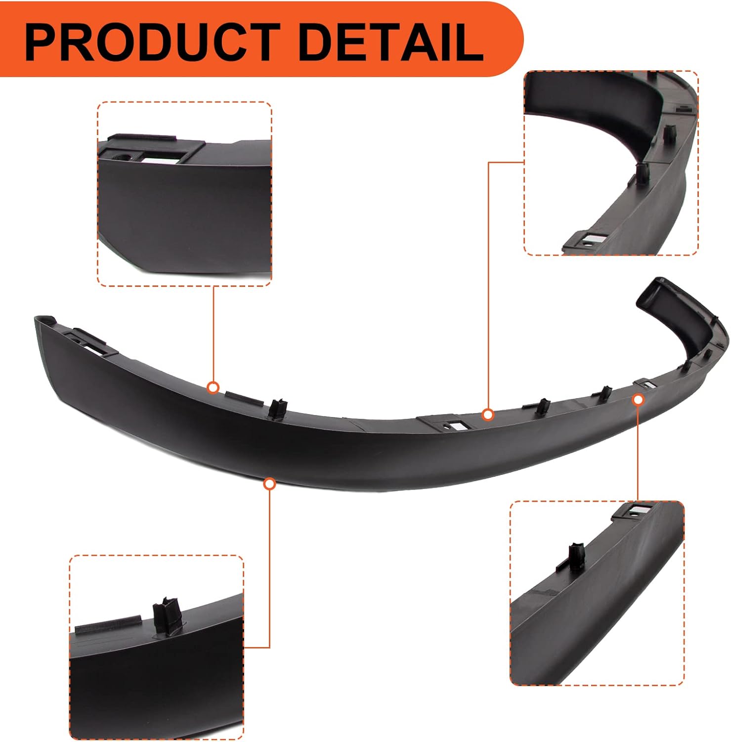 ECOTRIC Front Lower Bumper Valance Air Deflector Dams Compatible with Dodge 2002-2008 Ram 1500 & 2003-2009 Ram 2500 3500 Replace for CH1090125, 55077337AB, 55077337AD