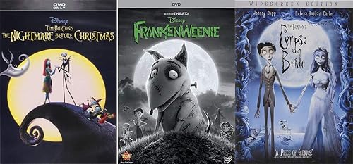 The Ultimate Animated Tim Burton Family Fun Pack The Nightmare Before Christmas The Corpses Bride Frankenweenie 3 Movie Bundle Disney
