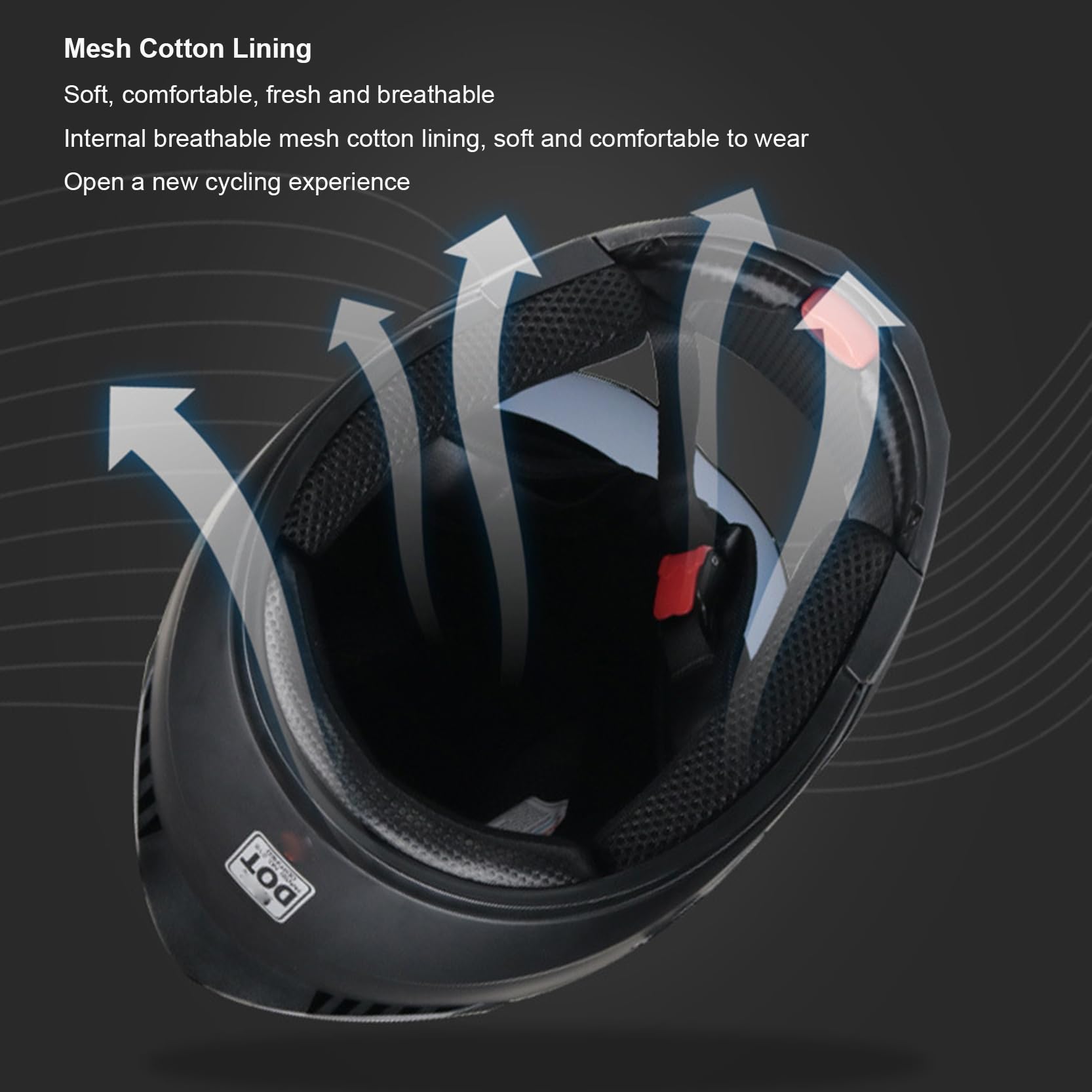 Integrierter Motorradhelm mit hochklappbarer Vorderseite, modularer Crash-Helm mit HD-Doppelvisieren, DOT/ECE-Zulassung, Geräuschreduzierung durch Belüftung, für Männer Damen,F-XL(60~61cm)