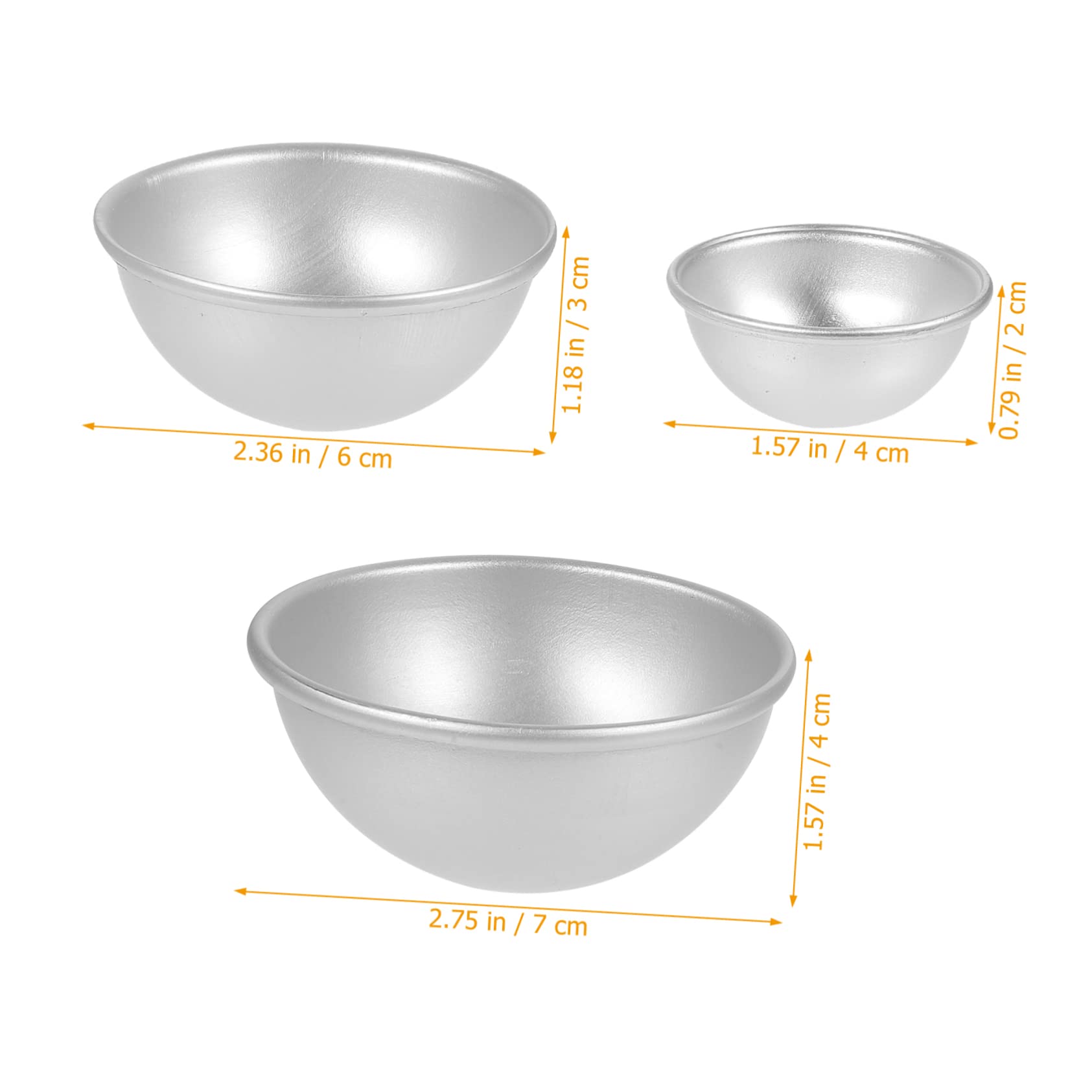 Moule Demi-boule en Alliage D’aluminium, Lot de 12 Pièces