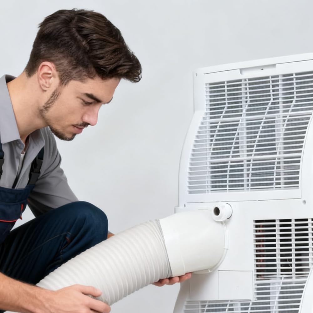 Klimaanlage Schlauch 150mm Gewinde im Uhrzeigersinn, Robuster Abluftschlauch aus PP, Erweiterung & Ersatz für Mobiles Klimagerät, Flexibler Schlauch Ø 15cm