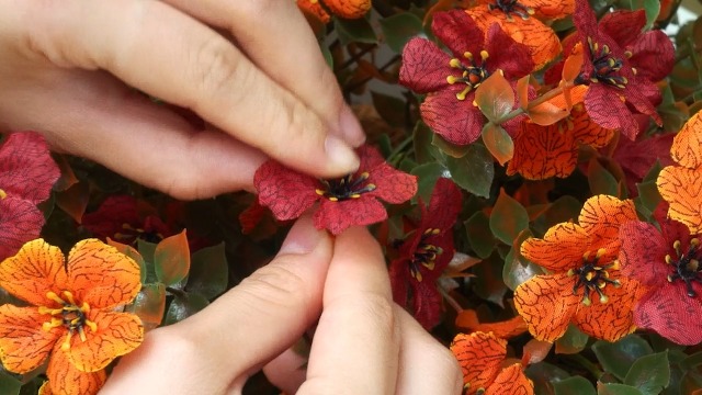 Amazon.com: Hommyea Artificial Fake Fall Flowers Plants for