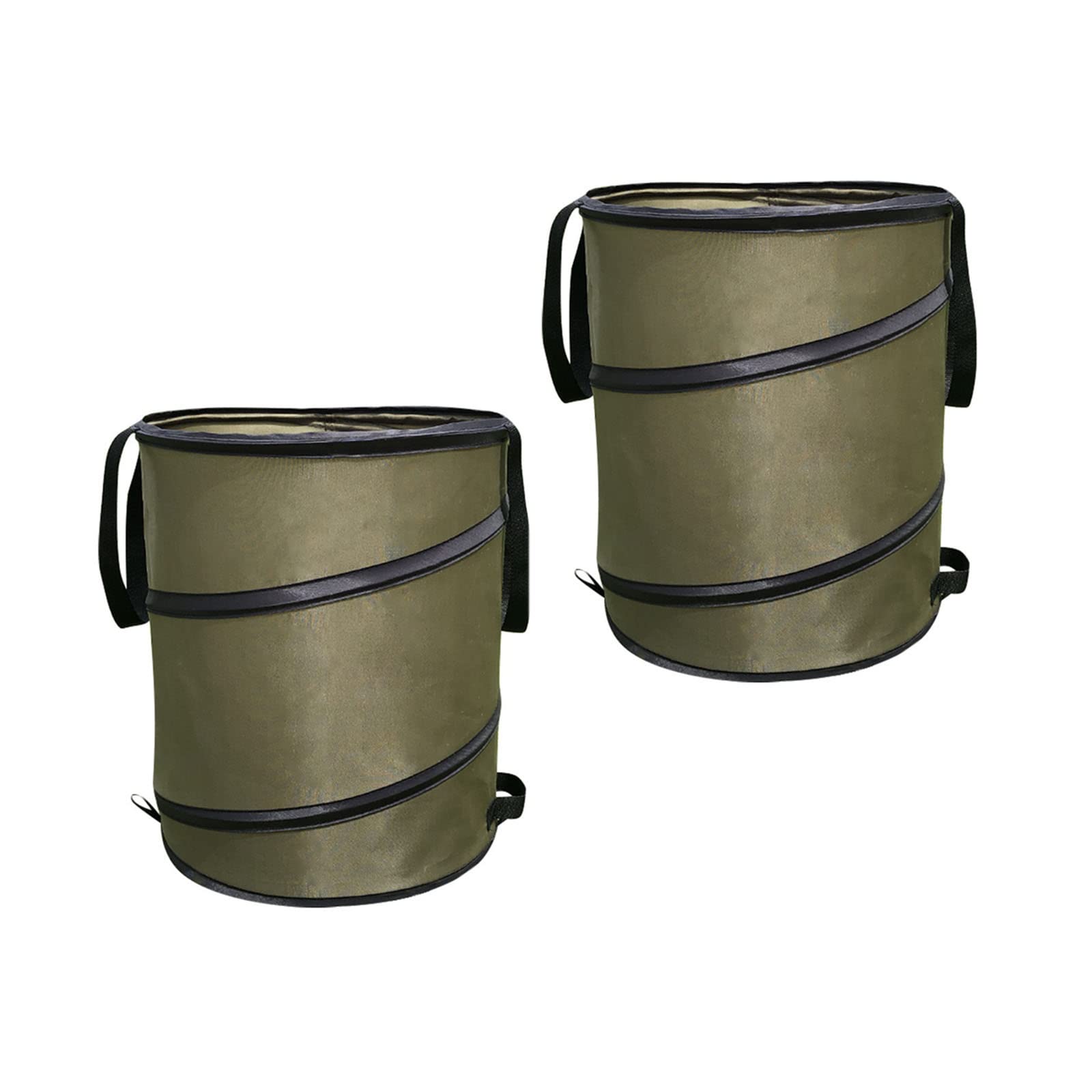 2x Sacchi da Giardinaggio Riutilizzabile 113L, Poliestere Oxford 400d Robusto, Impermeabile, Antistrappo Borsa da Giardino, Sacco Pieghevole per Rifiuti Da Giardino e Fogliame