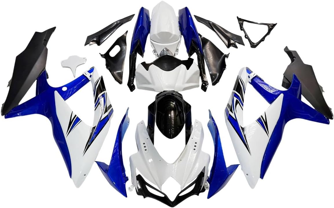Fairing Kit Fit for Suzuki GSXR600 GSXR750 K8 2008 2009 2010 Fairings ABS Plastic Injection Bodywork Bodykit-Blue White
