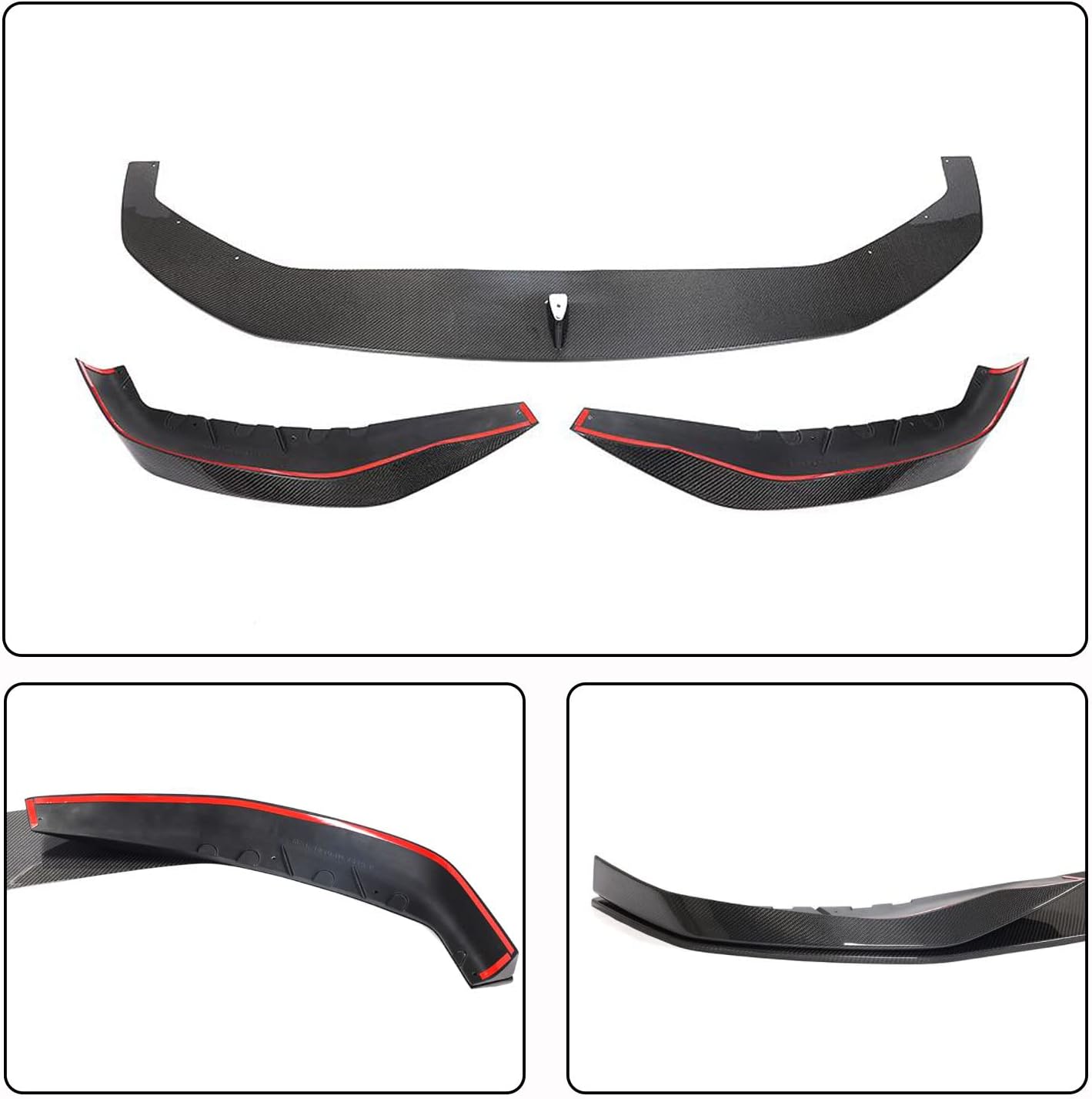 Carbon Fiber Front Bumper Lip for BMW 5 Series G30 G31 520i 530i 540i M550i M Sport Sedan/Wagon 2017-2020 Chin Spoiler Splitter Protector Factory Outlet
