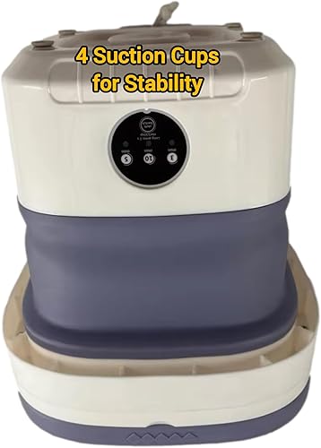 Miniatura 9 de Lavadora portátil con cesta de secado giratorio, gran capacidad de 16 litros, 36 W, ahorro de energía, compacta, plegable, mini lavadora para