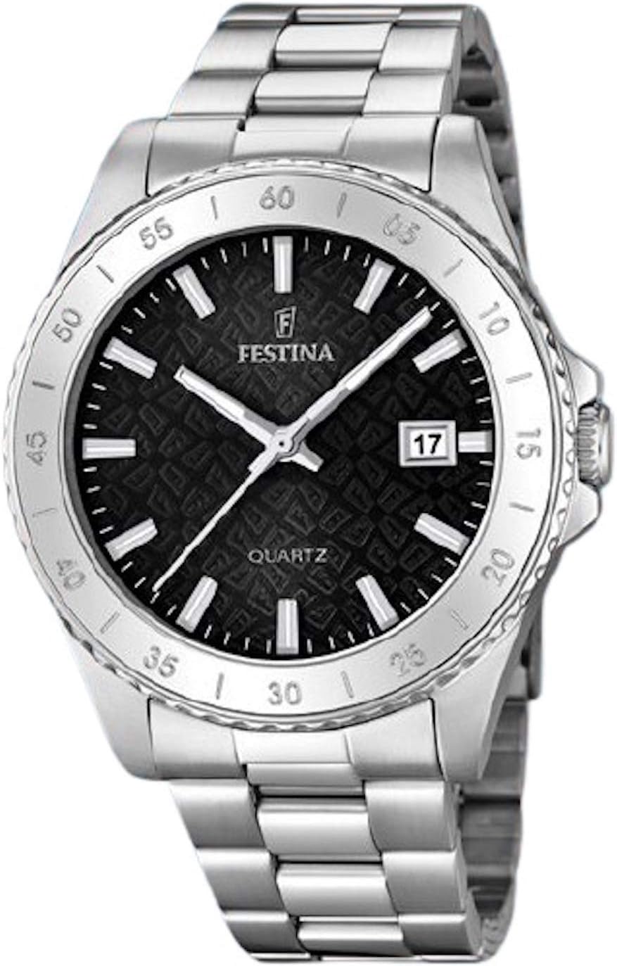 FestinaWomen's Watch F20428/3 Outlet 316L Stainless Steel Case Silver Grey 316L Stainless Steel Strap Silver Grey, bracelet