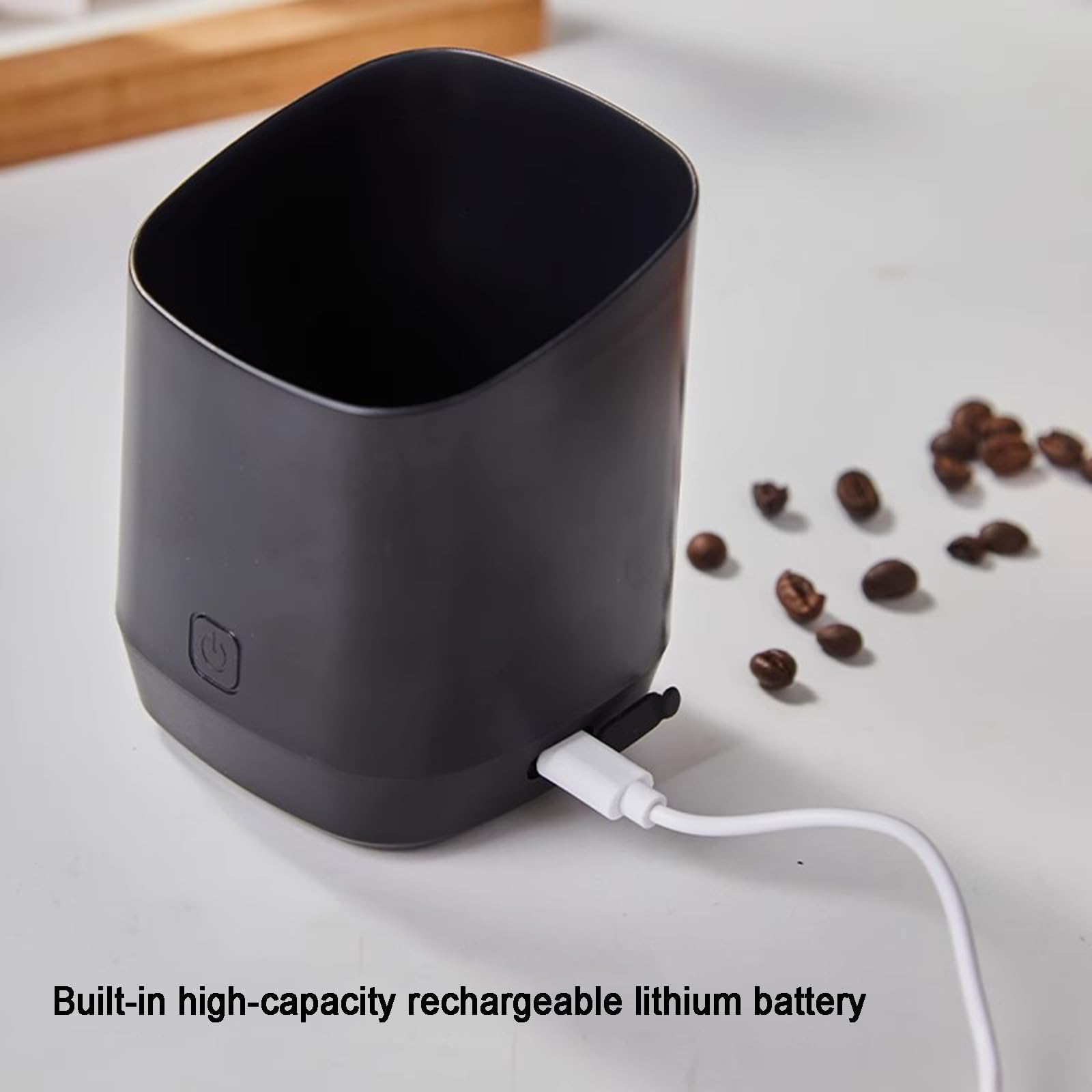 Taza dosificadora de café recargable con pantalla LED, escala de precisión de 0,1 g, capacidad de 500 g y apagado automático de 60 segundos para medir café molido