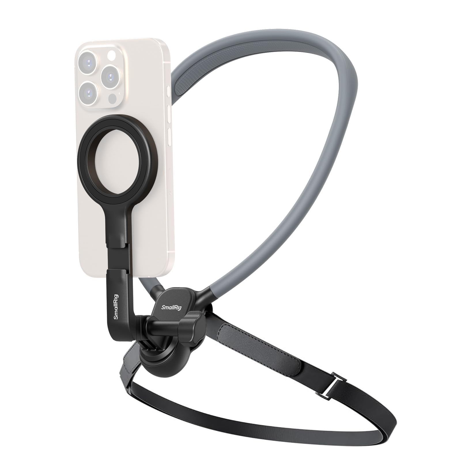 SMALLRIG Magnetische Halshalterung mit Brustgurt für Handy/Actionkamera,POV/Vlog Handyhalterung Brust für iPhone 17/16, für Android, Brusthalterung für GoPro, für DJI osmo/Action, für Insta360– 5127