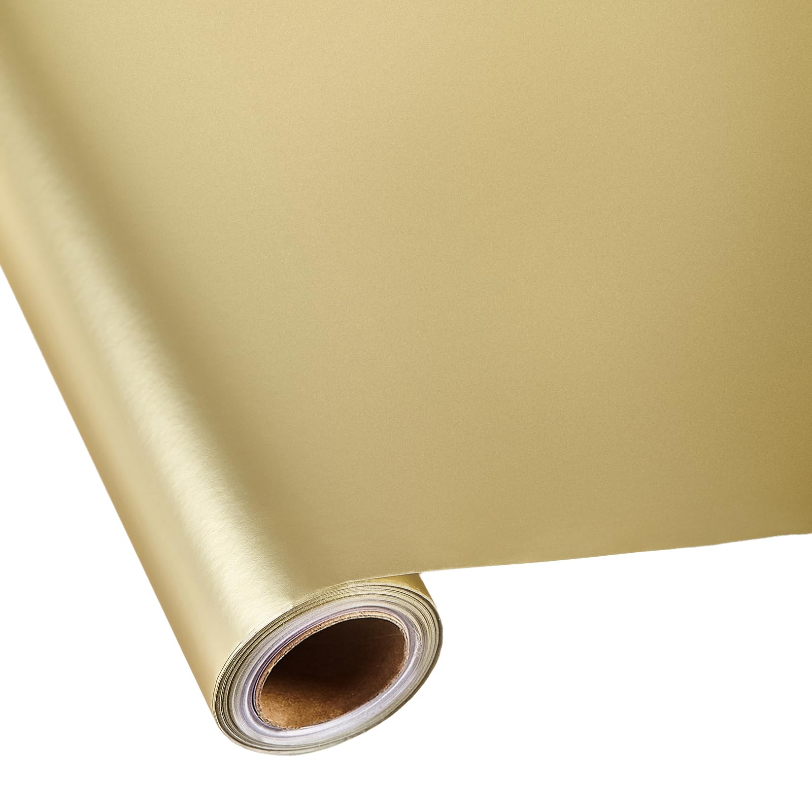 Gold Gift Wrapping Paper Roll - Solid Matte Metallic Gift Wrap Paper for Birthdays, Weddings, Mother's Day, Baby Showers, Graduation, Holidays - 43 cm x 10 m