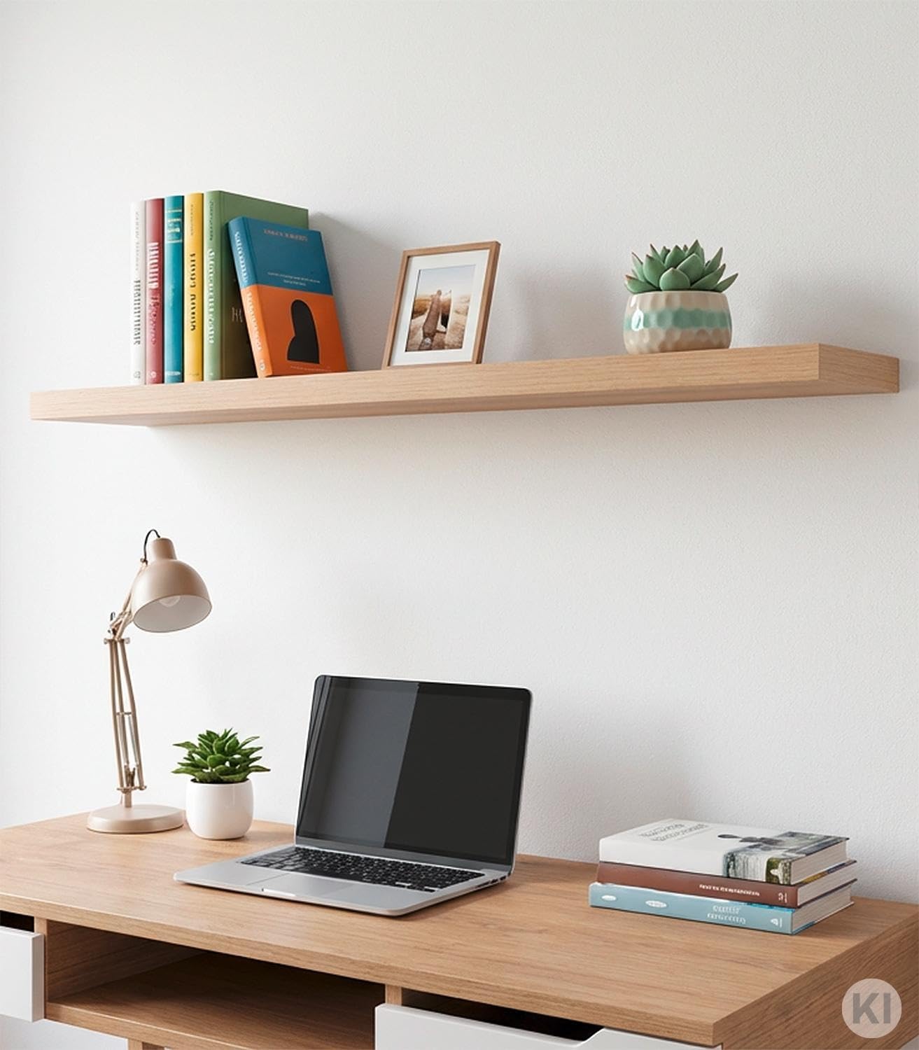 Wandboard - 100 x 23,5 cm - Wildeichedekor - MDF - PVC - 2er Set