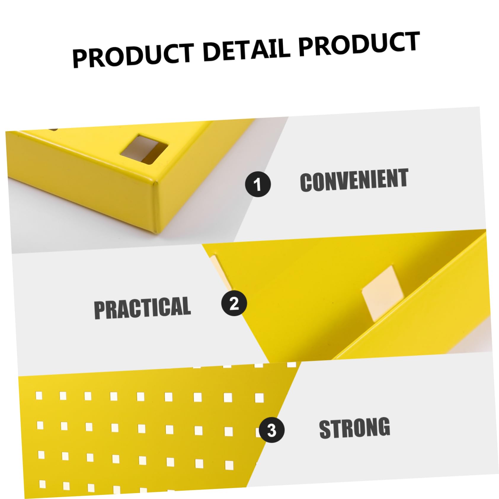 Pegboard in Acciaio Zincato Giallo, Pannello Portautensili