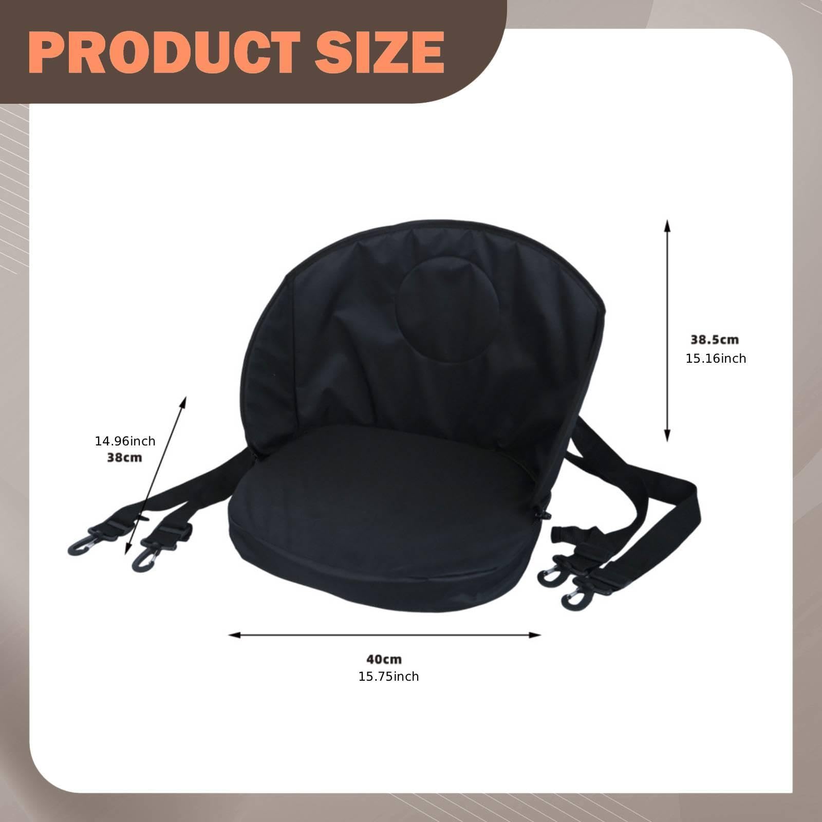 predolo Asiento Kayak/Canoa con Respaldo, Transpirable y Antideslizante, con Gancho Resistente para gradas, Rafting, Pesca, Pesca a y
