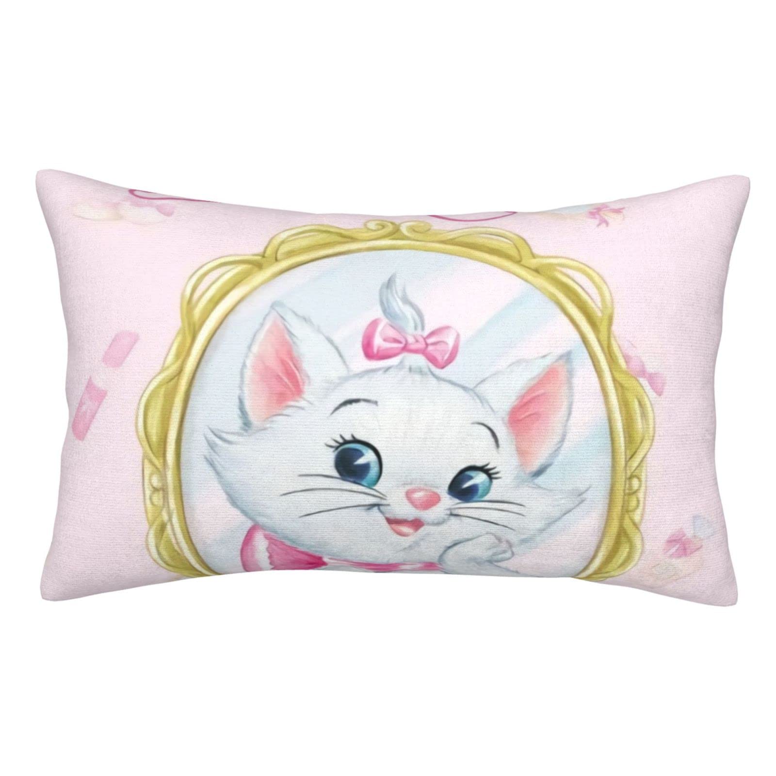 新品•未開封•タグ付き♡ディズニー マリー カバー付き枕　ピンク枕 Amazon｜マリーちゃん 枕カバー 肌に優しい 防ダニ まくらカバー