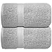 Infinitee Xclusives– Luxury Bath Sheets Towels – 2 Pack 600 GSM (35X70 Inches)– 100% Ring Spun Cotton Large Bath Towels for Bathroom (Charming Grey, Bath Sheet Pack of 2)