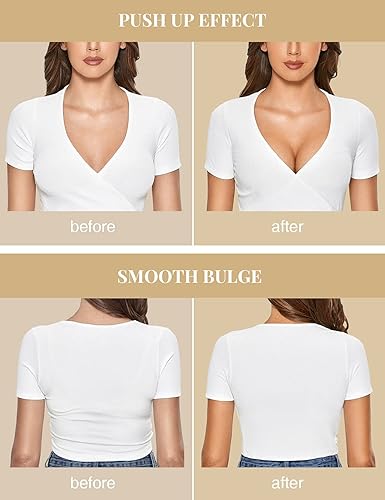 Miniatura 6 de DOBREVA brasier con push-up para mujer, sin varillas, corpiño con relleno, brasier con soporte y encaje