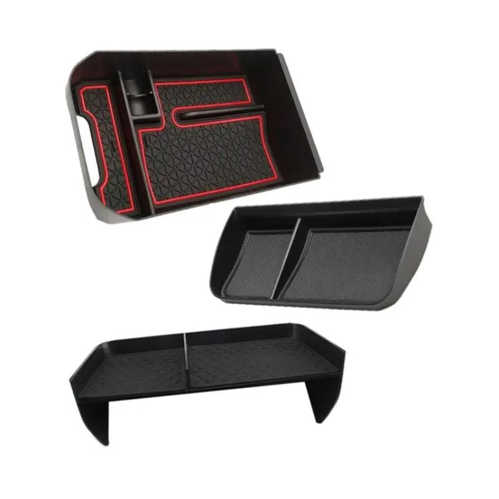 TOPOLVLCKC Armrest Storage Box For Toyota RAV4 XA50 2019~2025 Hybrid Car Dashboard Organizer Tray Armrest Storage Box Sundries Layered Pocket Accessories (T)