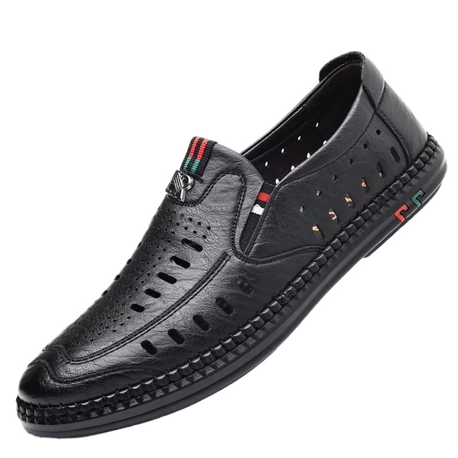 Zapatos hombre sin cordones transpirables de verano y suela blanda 6