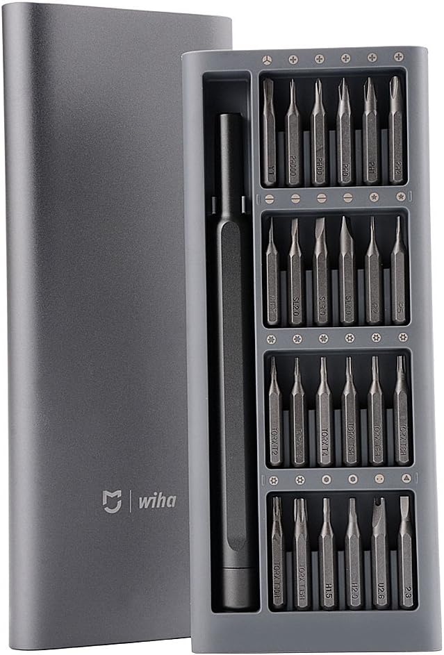 Mijia Screwdriver Set, Yuedaer 24 in 1 Precision Magnetic Bits Screw Driver Kit With Alluminum Portable Box for iPad, iPhone, Mobile Phone, Watch, PC, Laptop, Digital Camera