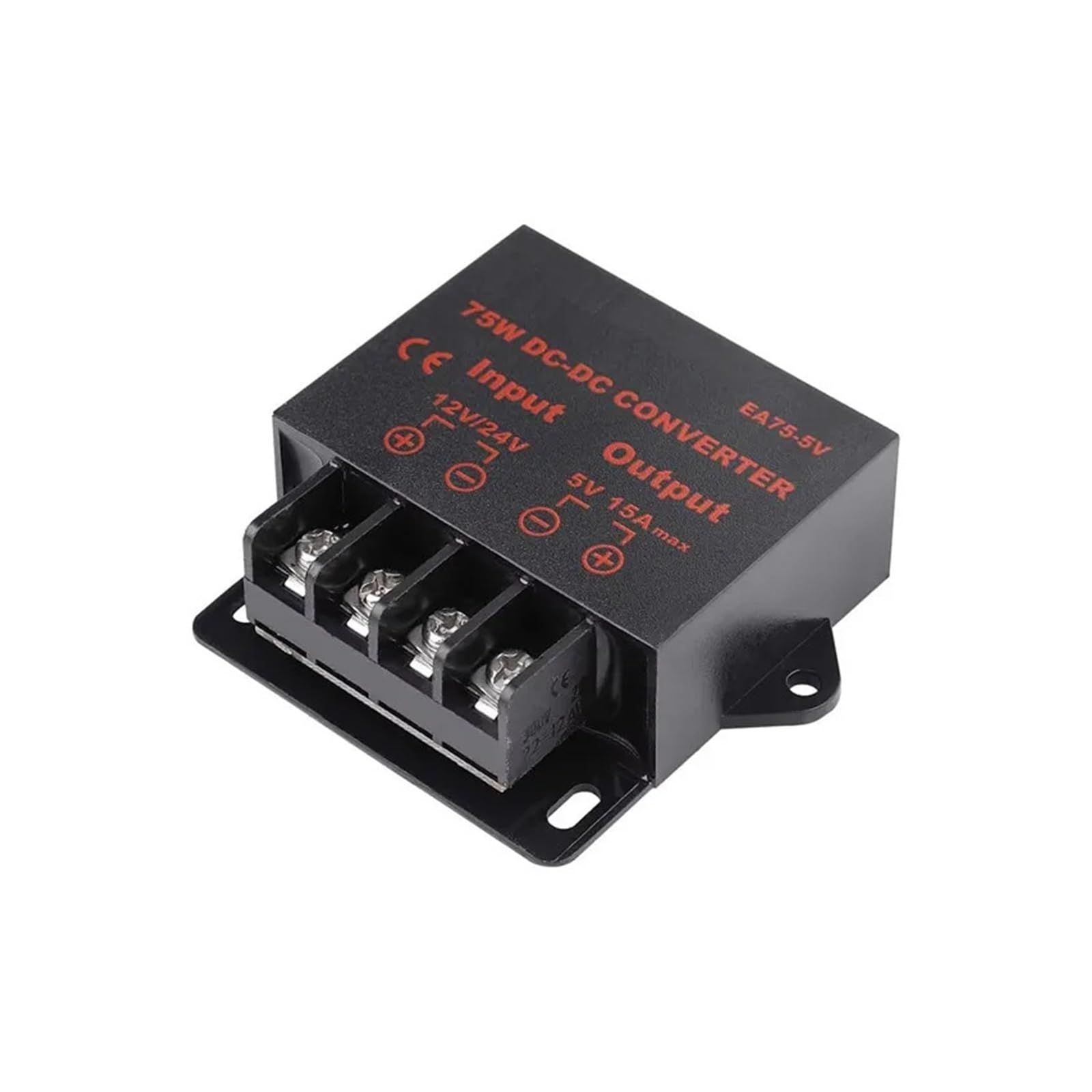 Convertidor reductor de 12V/24V a 5V 15A 75W resistente al agua IP68(12-24V to 5V 15A)