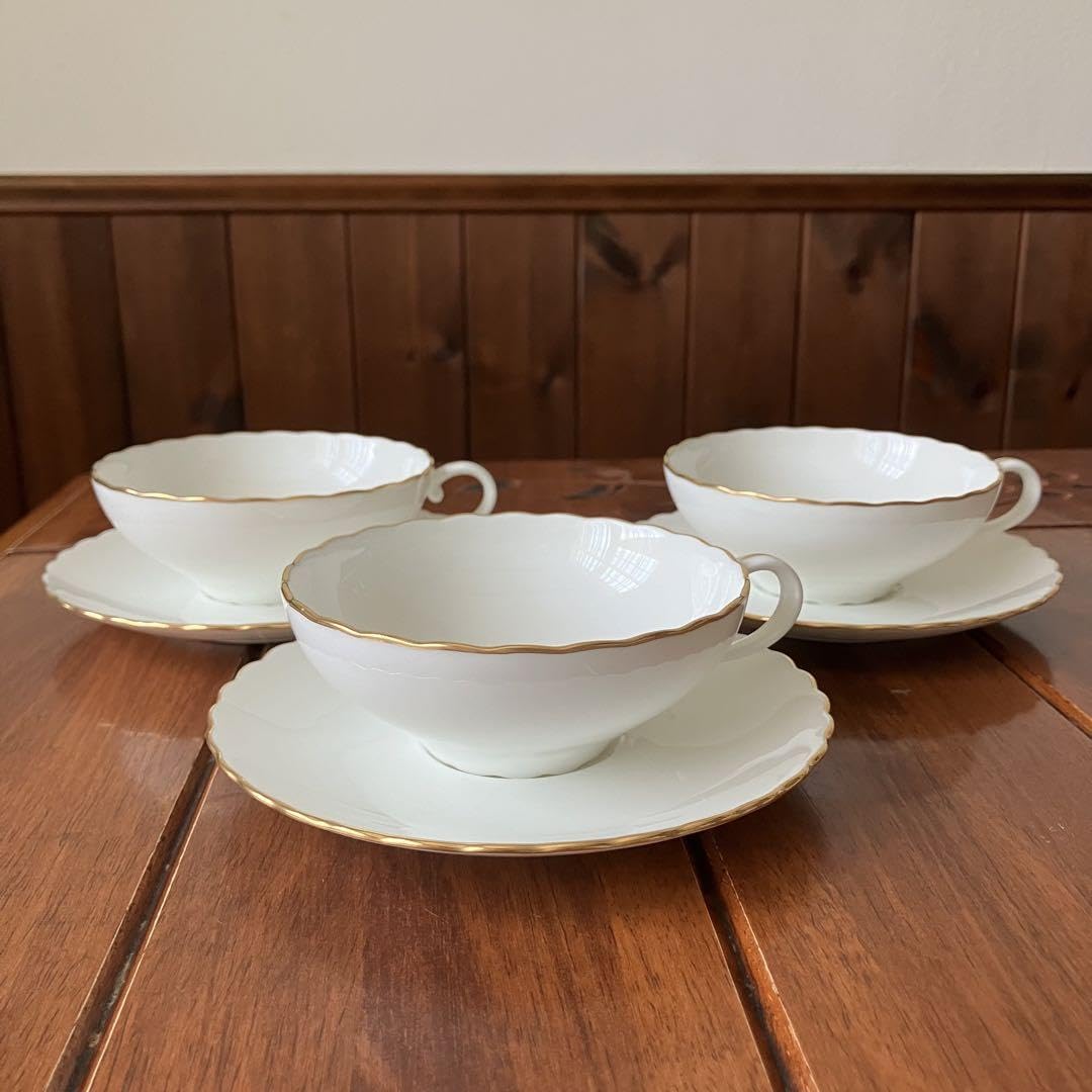 Amazon | ノリタケ ティーカップ&ソーサー 3客セット | ノーブランド品 