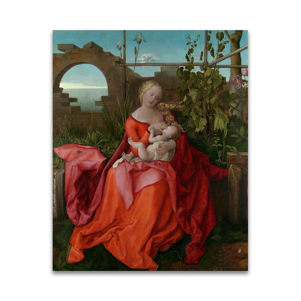 LZ6J8C9 the Iris and Albrecht Dürer- Religious Art Print Poster on Canvas- Famous Painting Canvas Wall Art(40x50cm(15.8x19.7in)/Frameless)