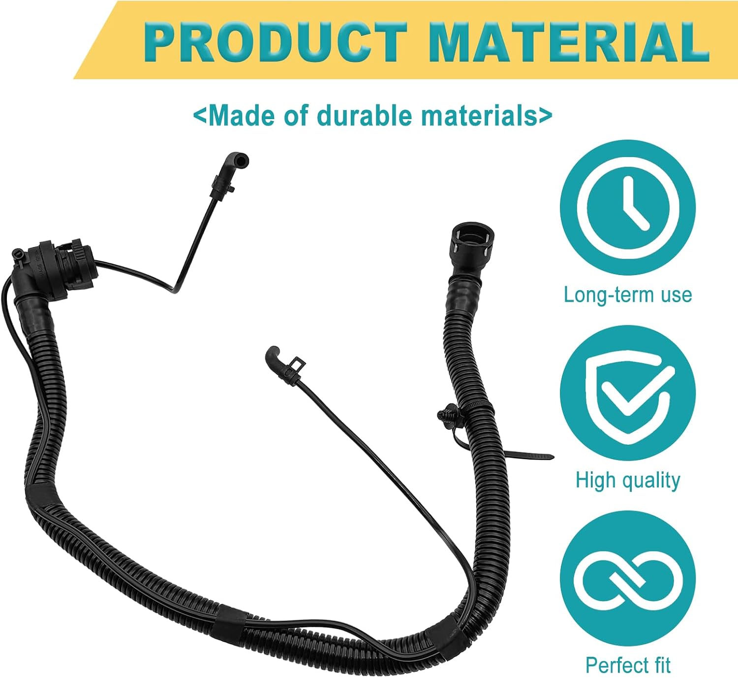 ZOKYUYS® PCV Valve Tubing with Bypass Valve Tube Compatible with Chevy Cruze 11-15/Cruze Limited 16/Sonic 12-19/Trax 13-20, Compatible with Buick Encore 13-19, Replaces 25193343/46829/55568267