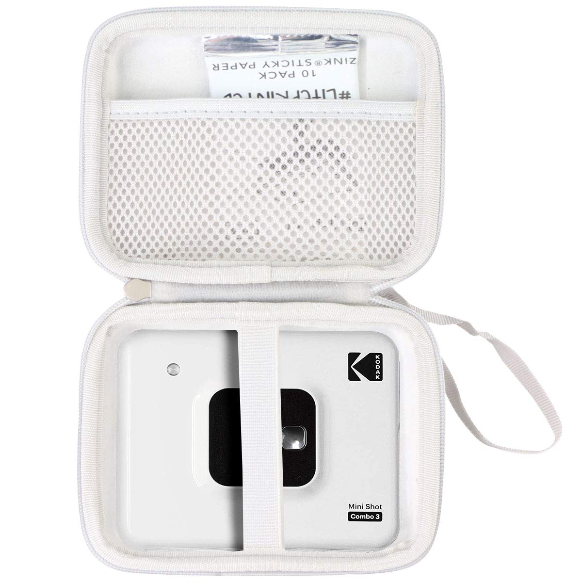 khanka Hard Travel Case Replacement for Compatible with Kodak Mini 3 Square Portable Printer - Social Media Photo Instant Printer (Gray Zipper)