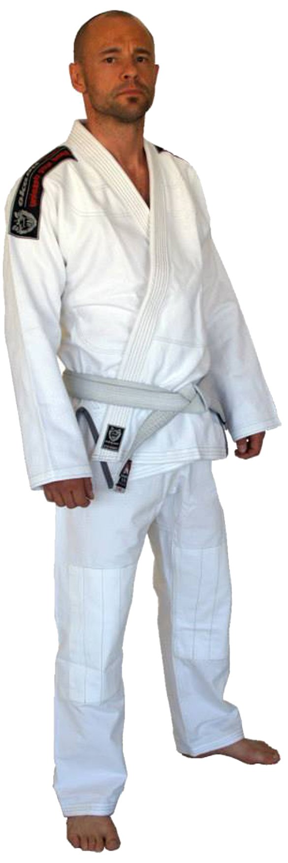 OKAMI Fightgear Bjj Anzug Warrior Okami Fight Gear Warrior Brazilian Jiu Jitsu Gi - Azul marino, A0 Hombre DE: A4 Blanco