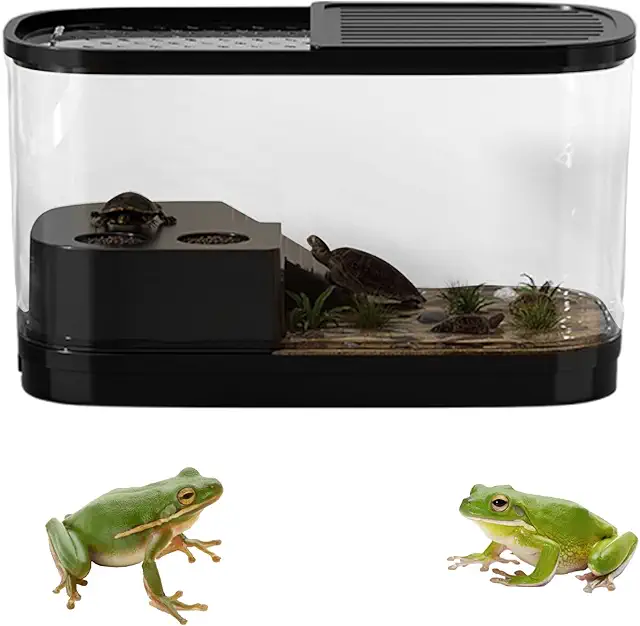 Terrario para Ranas Keloppasit - Hábitat Antifugas para Reptiles y Anfibios