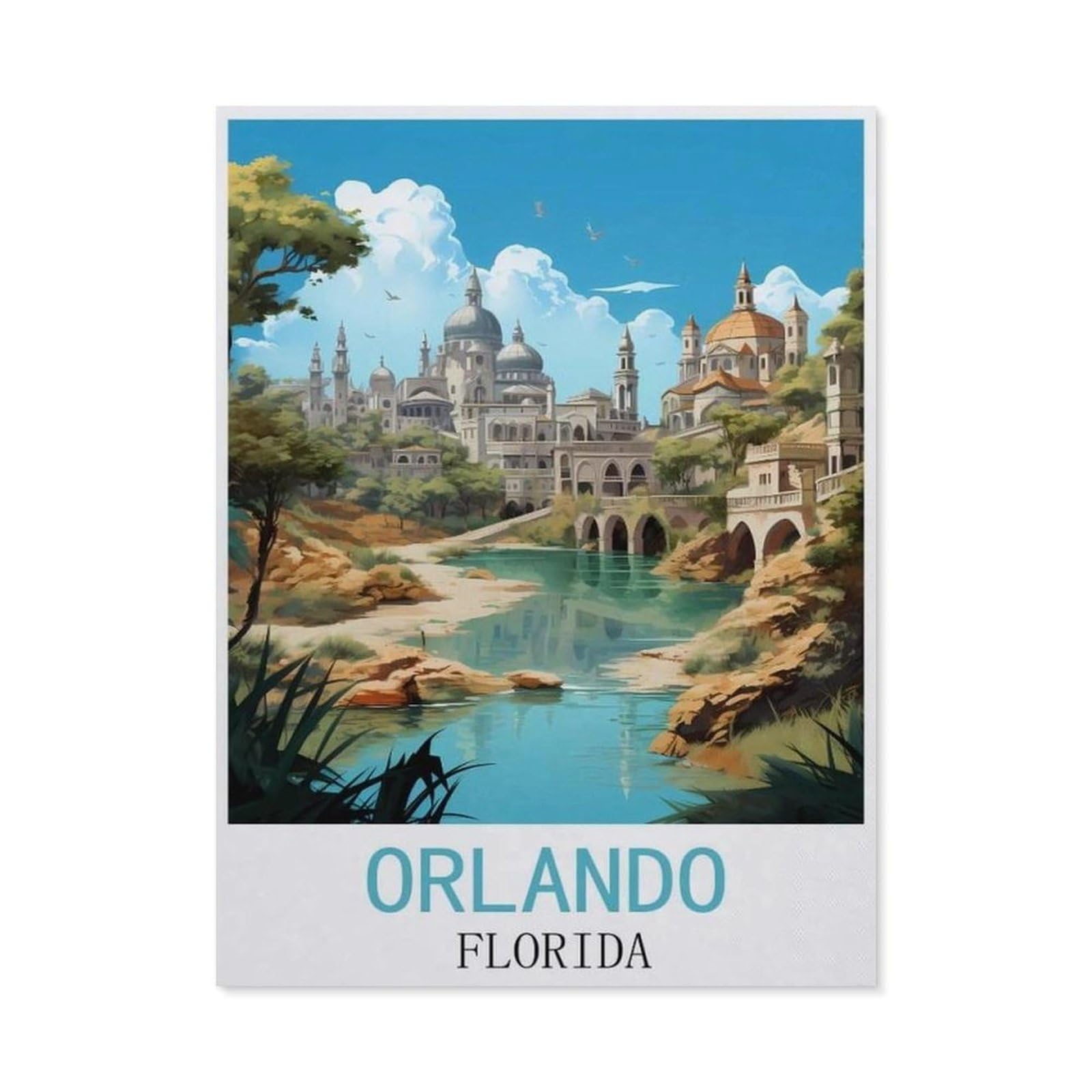 BEAYODKP 5D DIY Diamond Painting，Orlando Florida（40x50cm）