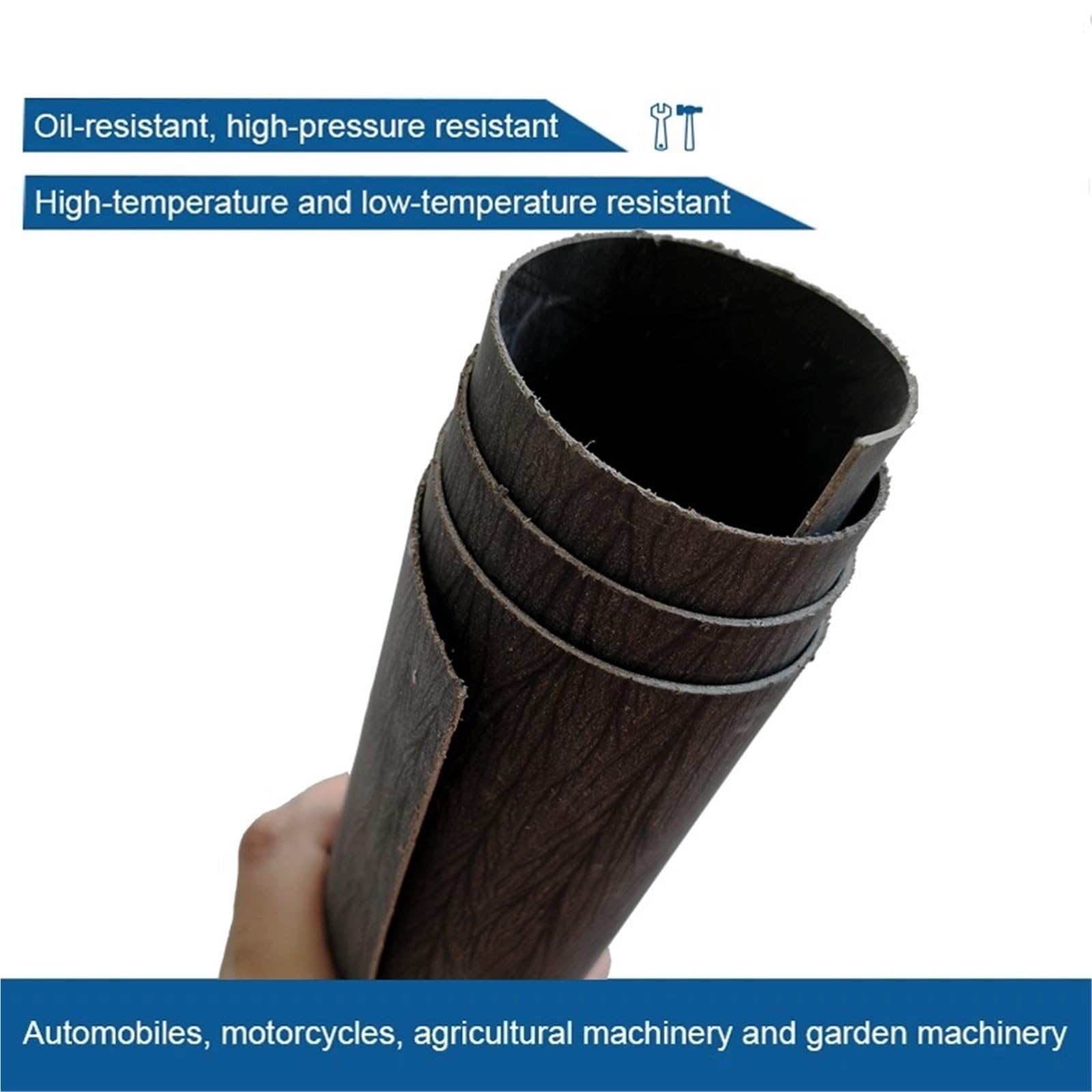 Pistone motore fascia Guarnizione in carta per cuscinetti anti-perdita di olio, 38 cm x 44, 1,0 mm, per motori agricoli, motocicli, dinamo, automobili, benzina
