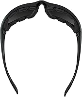 Vista 5 de Epoch Eyewear Gafas de sol fotocromáticas para motocicleta con oscurecimiento automático, montura negra acolchada de espuma con lente transparente a