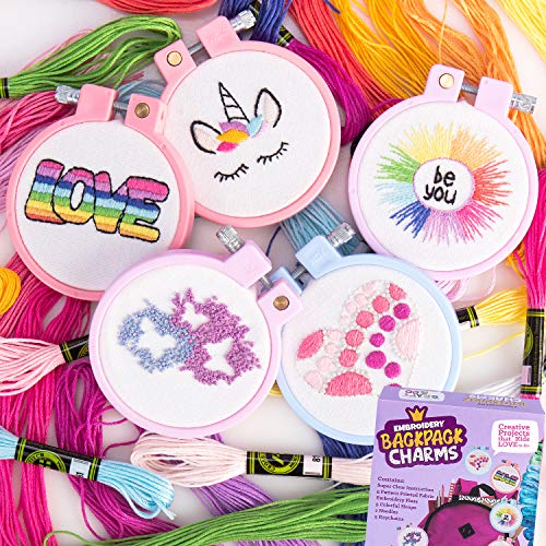 5 Stamped Embroidery Kit With Embroidery Patterns For Beginners, Needlepoint Kits For Beginners, Best For Kids Embroidery Starter Kit Cross Stitch Kits #TOP29