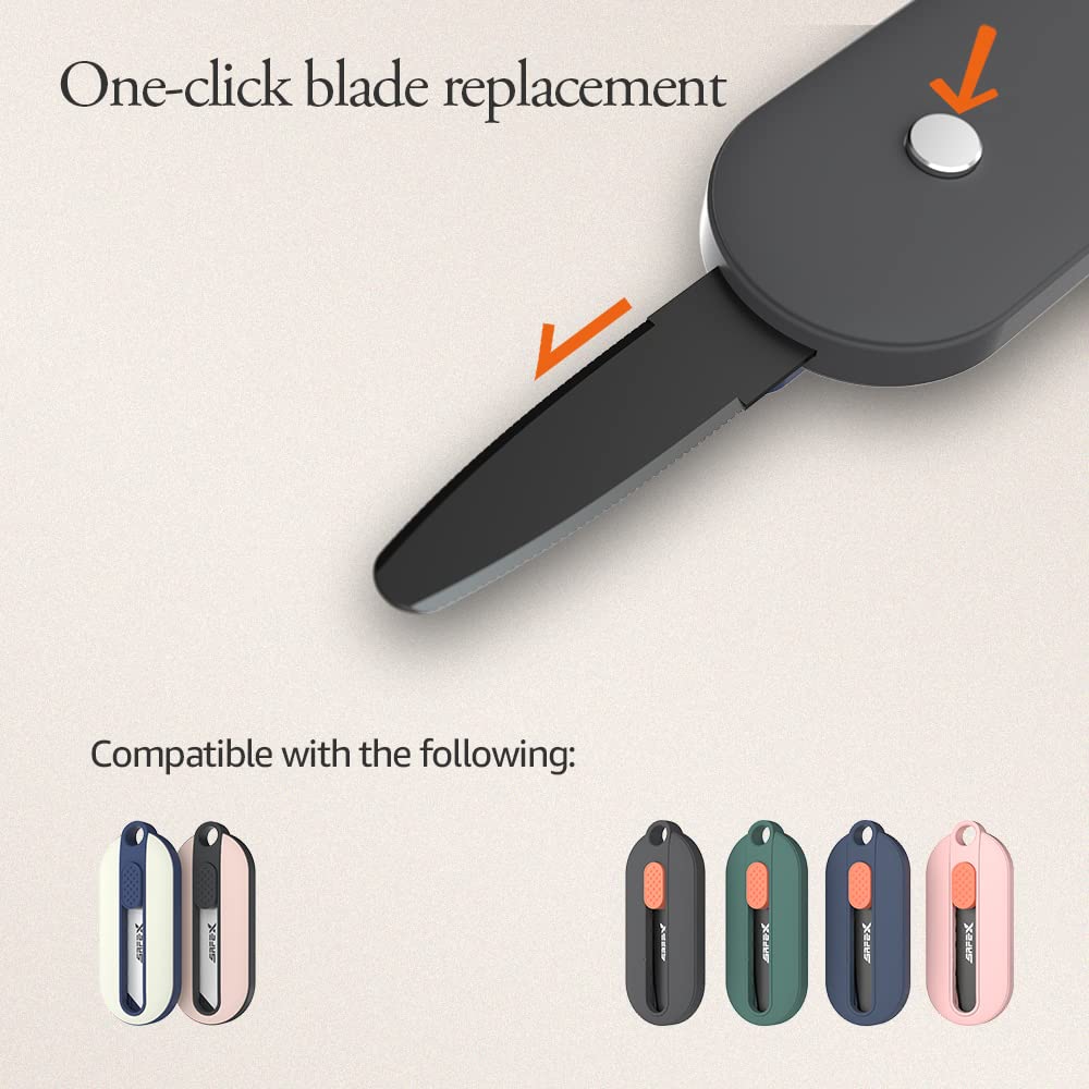 Amazon.co.jp: SAFEX Cutter, For Cardboard, Logistics-kun, Fluorine  Replacement Blades, 2 Pieces, Total Length: 2.4 inches (6 cm), Black (2) :  DIY, Tools & Garden