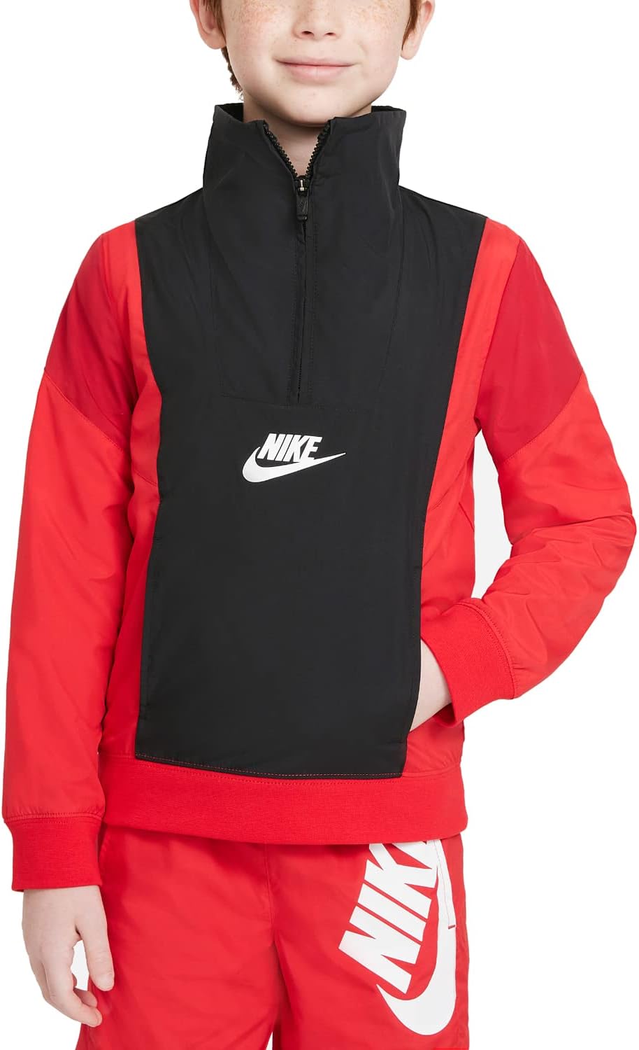 Nike Sportswear Amplify Big Kids’ (Boys’) 1/2-Zip Woven Top Nike Sportswear Amplify Big Kids’ (Boys’) 1/2-Zip Woven Top