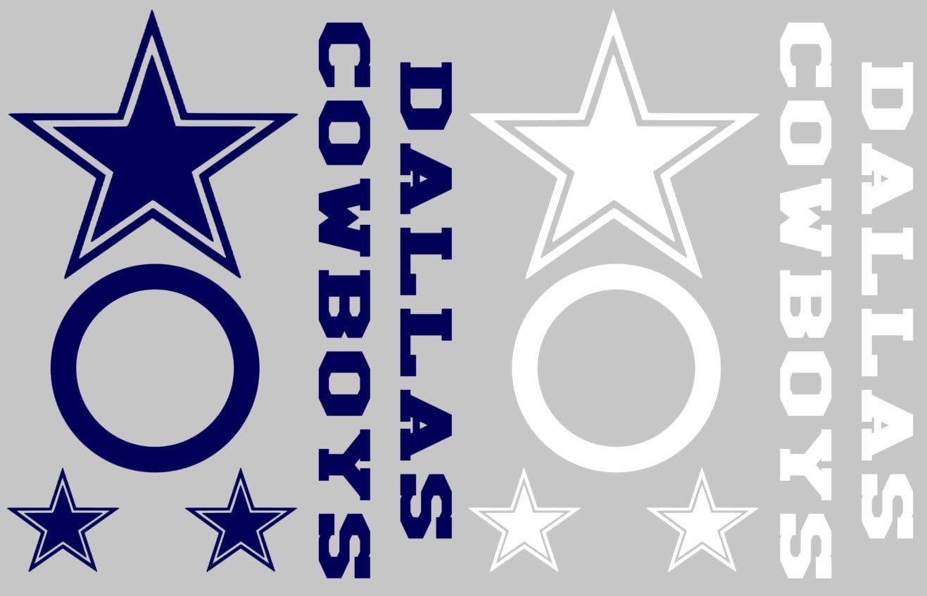 Dallas Cowboys Cornhole Decal Set FREE circles and 4 FREE Car Window