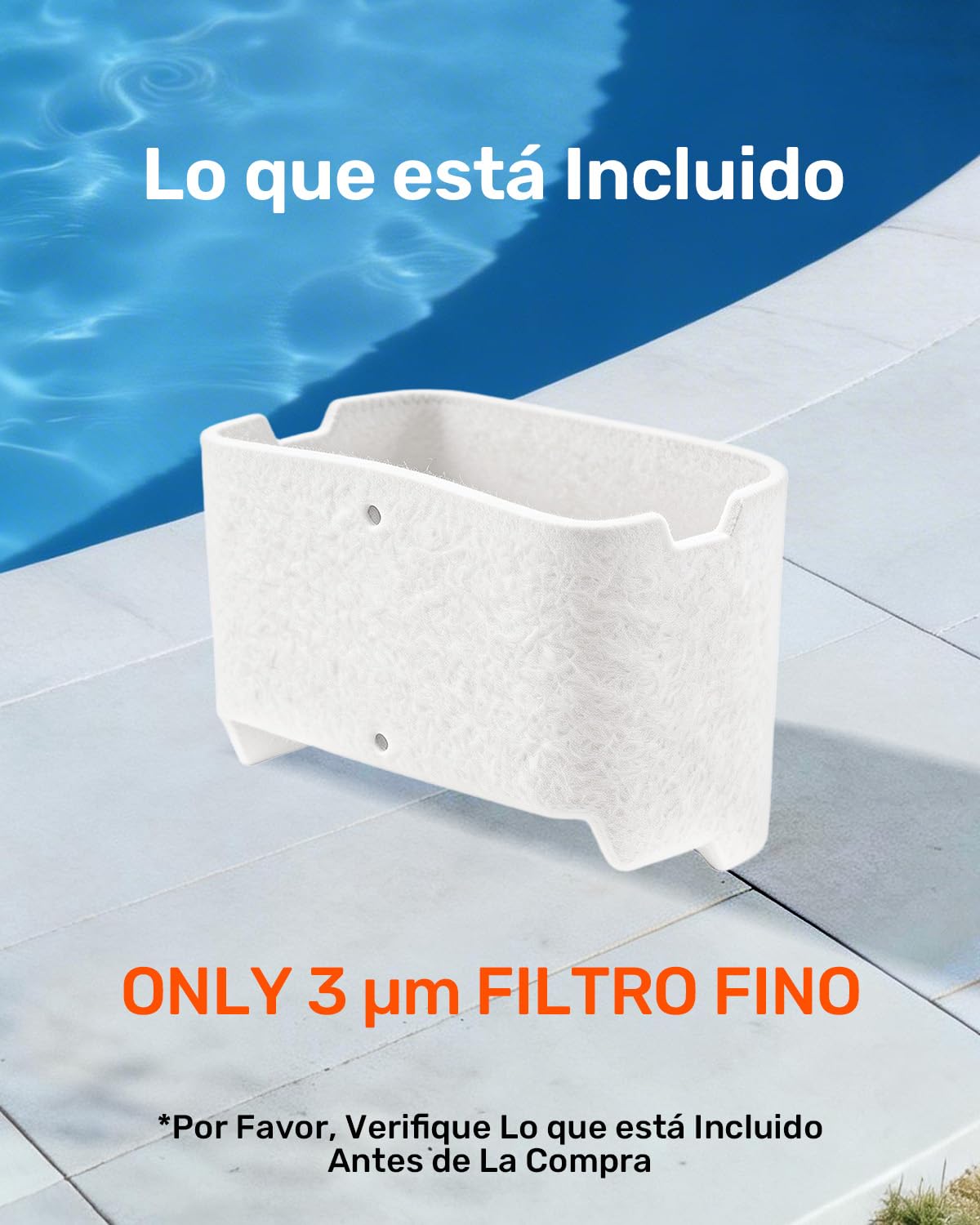 Gosvor Filtros Ultra Finos de 3 Micrones, Paquete de 2, Compatibles con la Aspiradora de Piscina LiteVac G1, Accesorios de Repuesto Originales, para una Claridad Cristalina Mejorada, Marco no Incluido