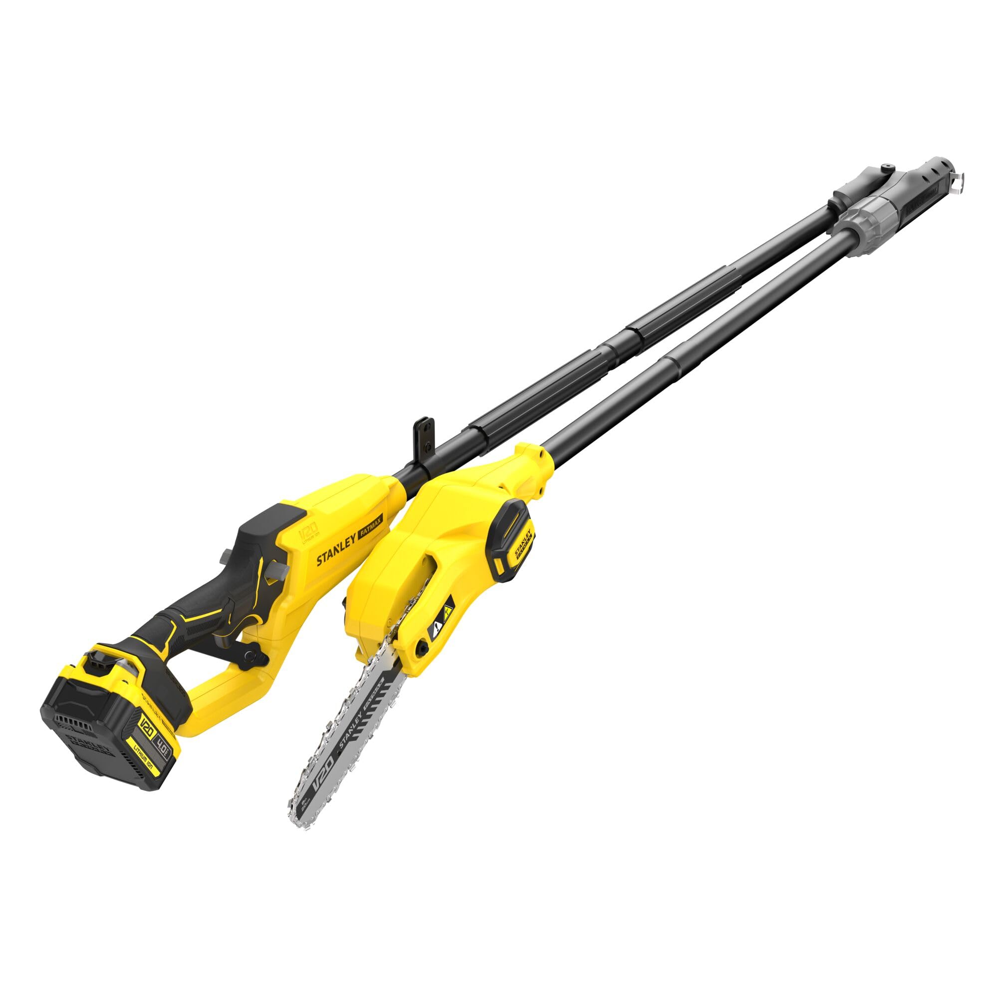 Sierra de pértiga brushless 18V STANLEY FATMAX V20 20cm con batería de 4Ah y cargador, SFMCPS720M1-QW