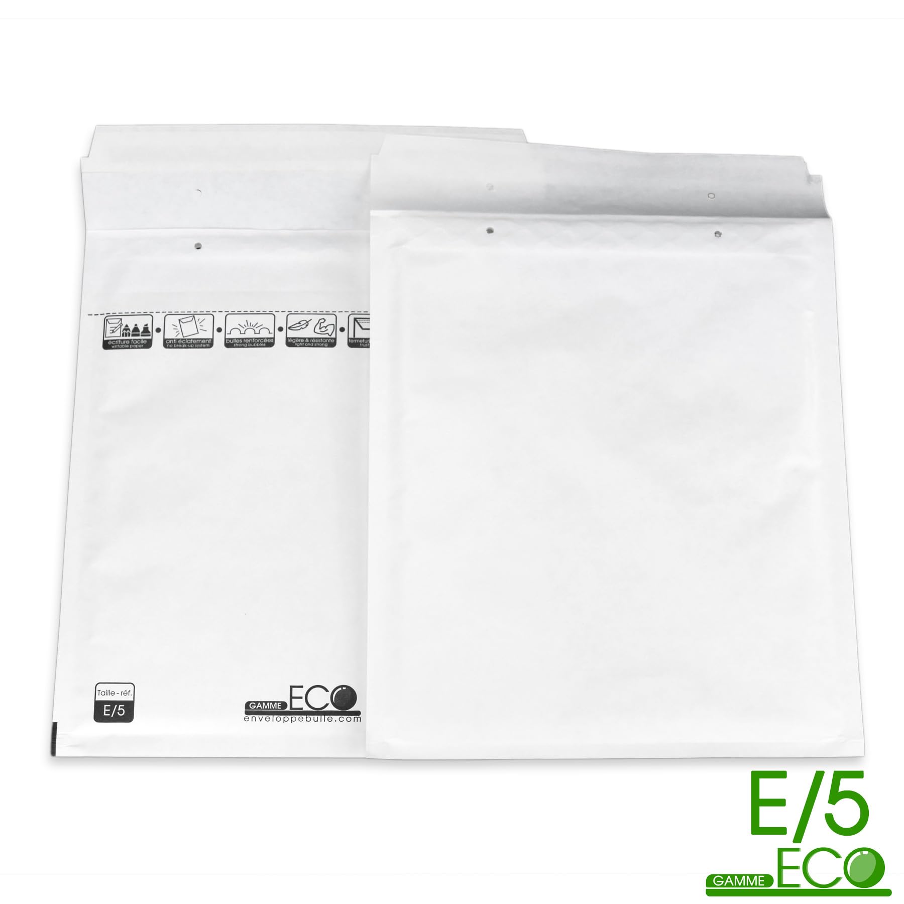 Lot de 200 enveloppes à bulles ECO E/5 format 220x260mm