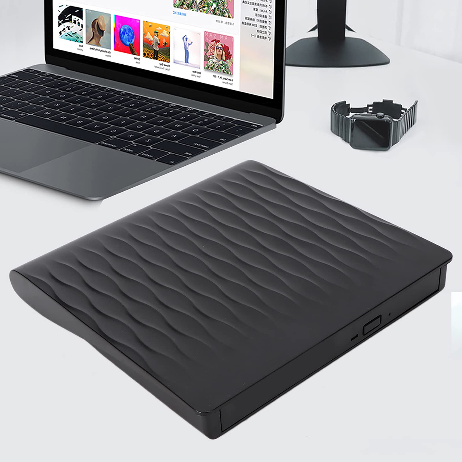 unità CD Dvd Esterna, unità Ottica Esterna USB 3.0, unità Dvd CD +/- RW Portatile Lettore Dvd Masterizzatore di Riscrittura CD Rom Compatibile con Laptop PC Desktop Linux OS