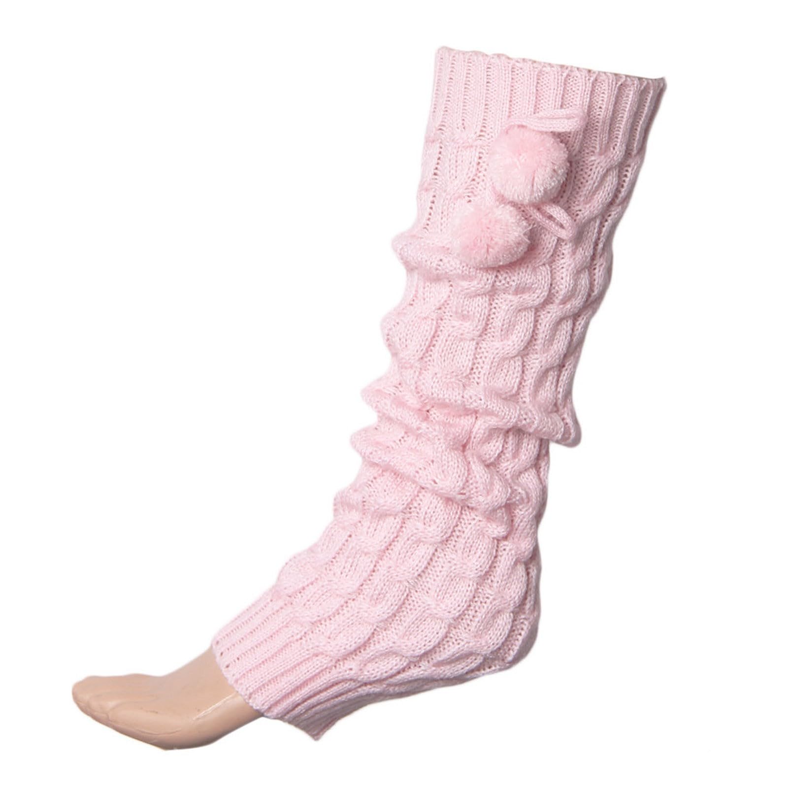 HGps8w Leg Warmers for Women Girls 80s Cable Knit Leg Warmer for Ballet Dance Figure Skating Party Junior