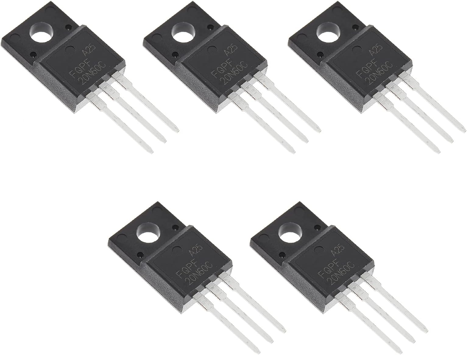 5pcs FQPF20N60C FQPF20N60 20N60 N-Channel LCD Power Supply commonly Used MOS Transistor,20A/600V TO-220